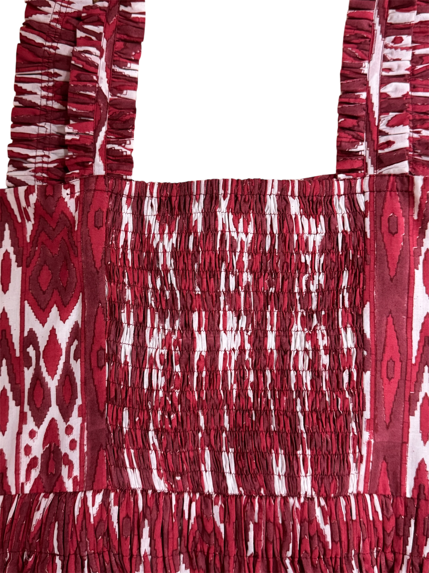 Georgina Dress Red Ikat