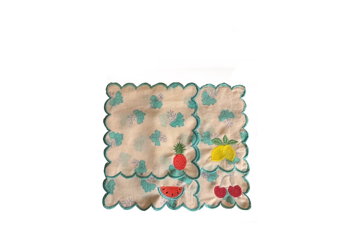 Six Mint Clover cocktail squares