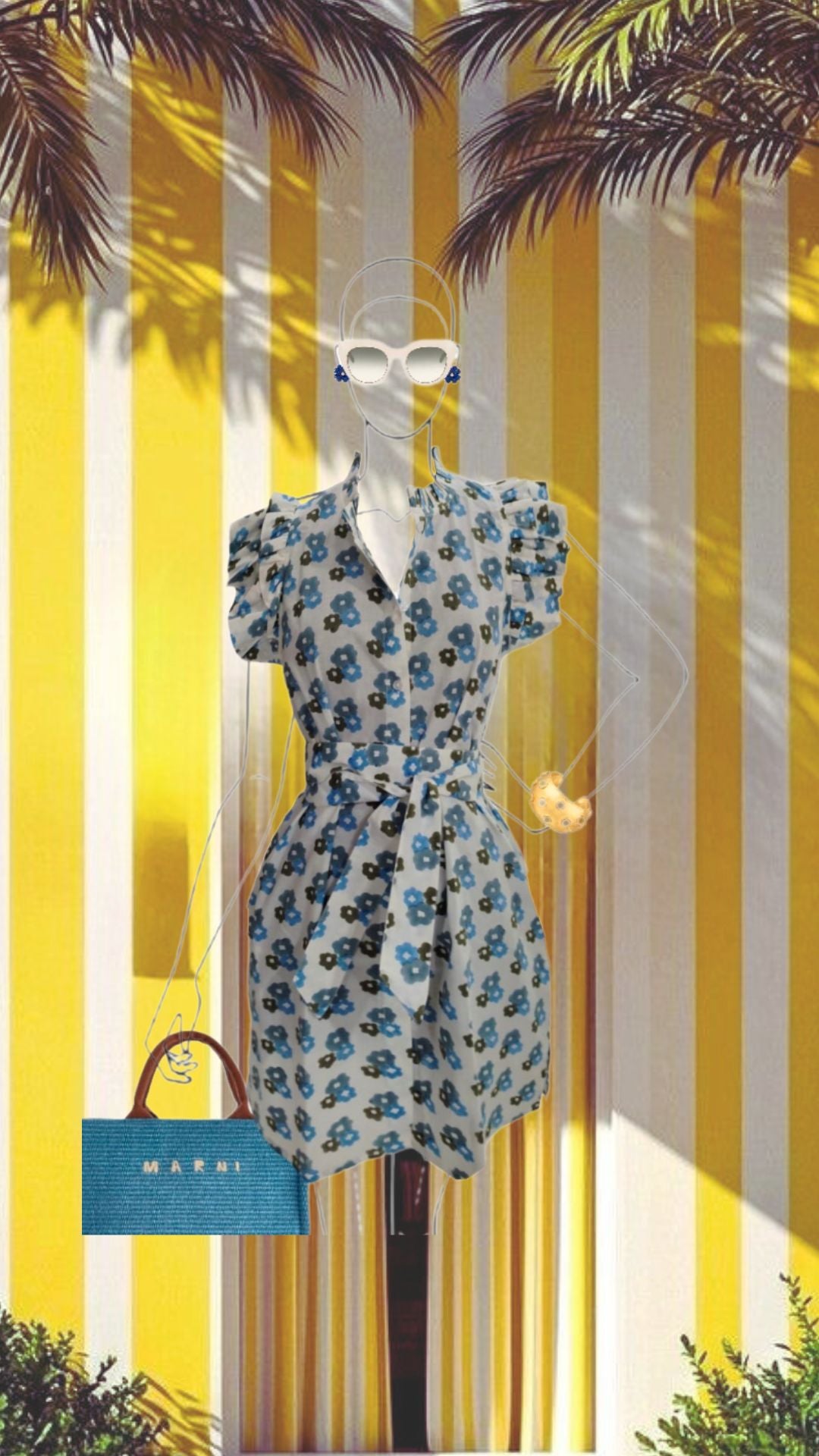 The Mini Petra Coffee Dress ( blue)