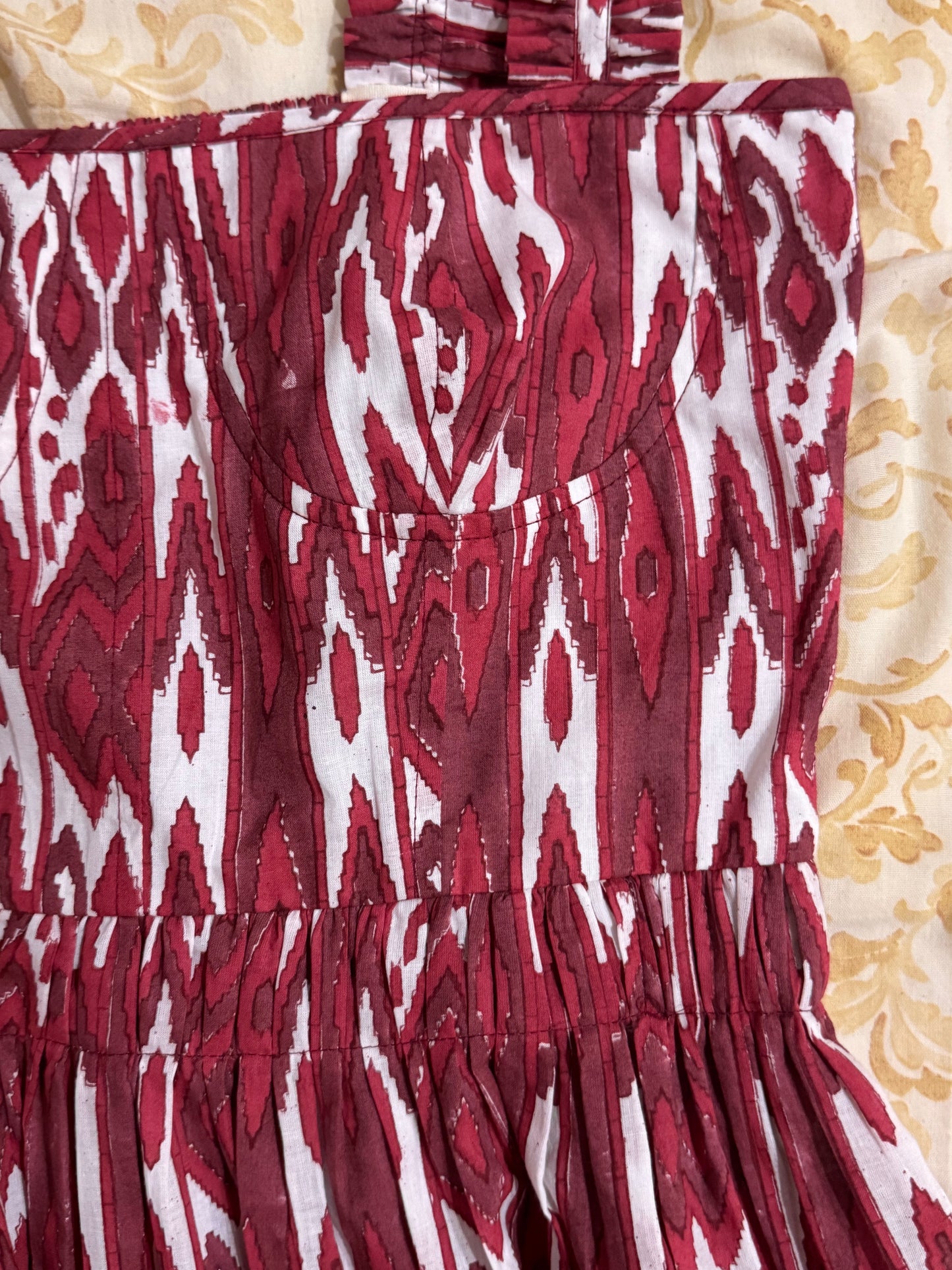 Georgina Dress Red Ikat