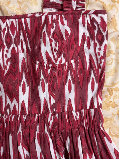 Georgina Dress Red Ikat