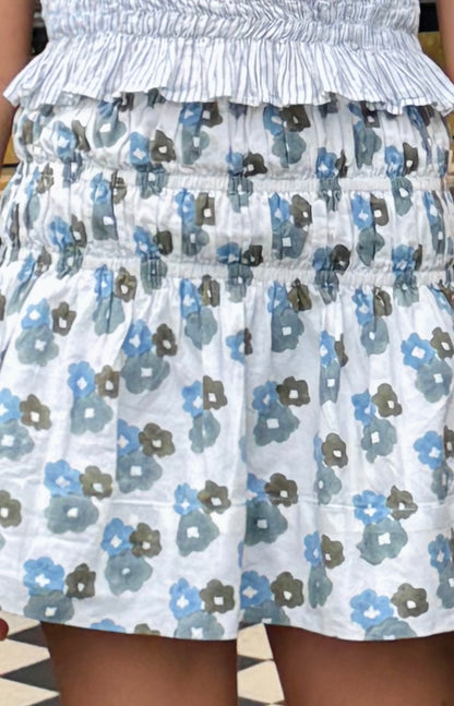 The Teen  April Skirt - Blue/ Olive
