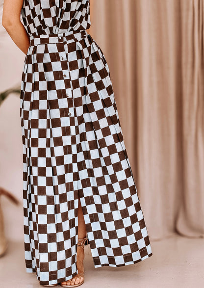 Elle Brown / blue Skirt