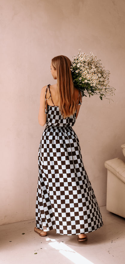 Elle Brown / blue Skirt