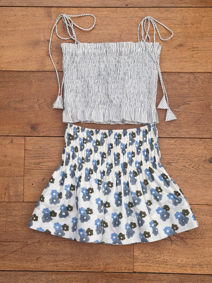 The Teen  April Skirt - Blue/ Olive