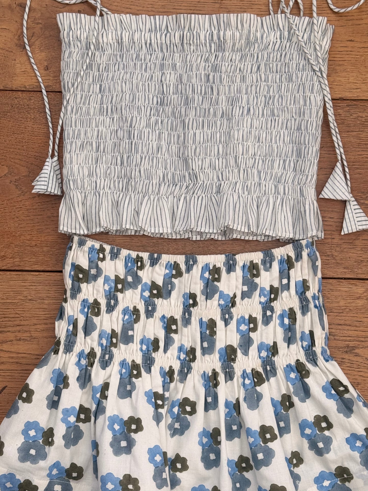 The Teen  April Skirt - Blue/ Olive