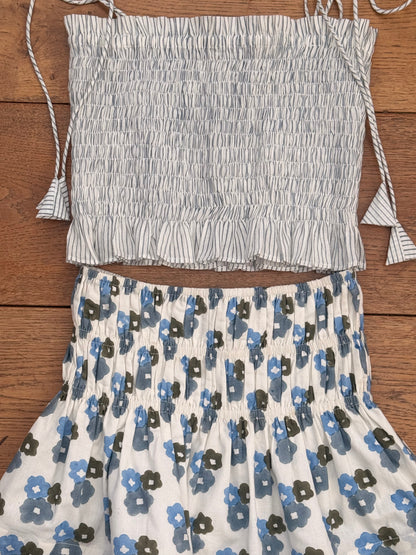 The Teen  April Skirt - Blue/ Olive