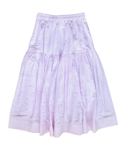 Greta Skirt - Light Mauve Stripes