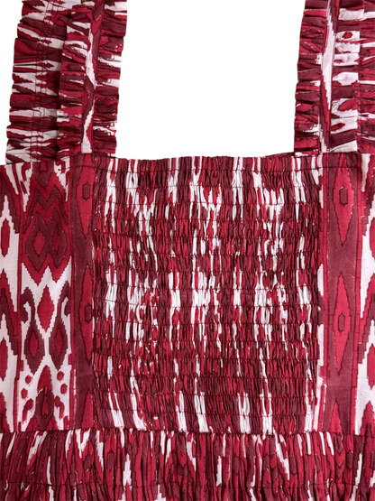 Georgina Dress Red Ikat