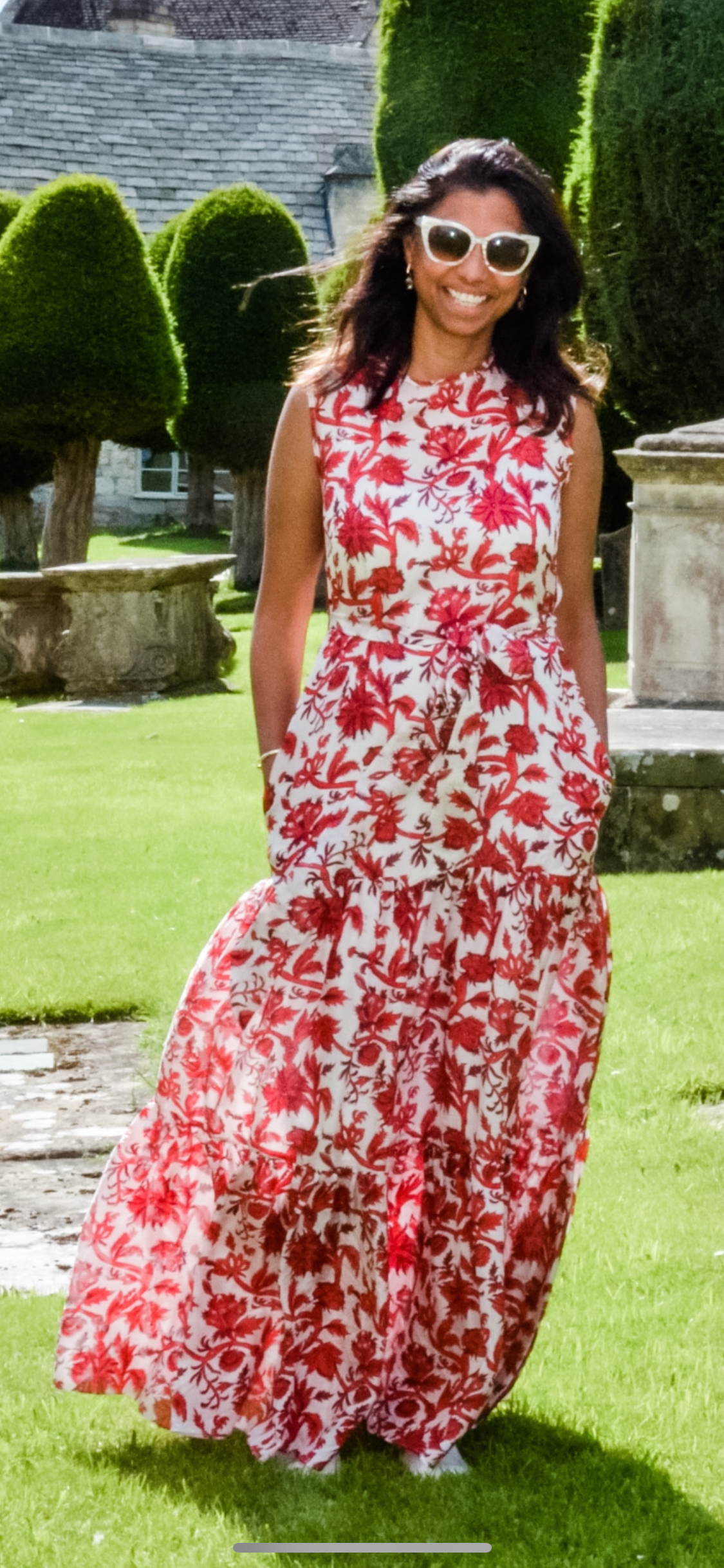 Georgia Dress - Red silk